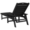 Leżaki słoneczne 2 szt. czarny 162x53x98,5 cm HDPE,  Leżak słoneczny czarny 53x162x98,5 cm HDPE