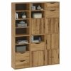 Szafki boczne 6 szt. ODDA 40x24x79 cm Drewno lite Sosna