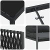 Zestaw 2 Czarny Polirattan 54x61x83 cm Wytrzymały