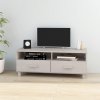Szafka pod TV HAMAR, biała, 106x40x40 cm, lite drewno sosnowe