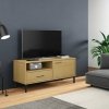 Szafka pod TV OSLO, metalowe nóżki, brązowa, sosnowa