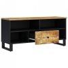 Szafka RTV, 100x33x46 cm, mango i materiał drewnopochodny