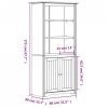 Biblioteczka BODO, szara, 82x40x173 cm, lite drewno sosnowe