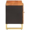 Szafka pod TV, brązowo-czarna 80x31,5x46 cm, lite drewno mango