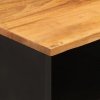 Szafka pod TV, brązowo-czarna 100x33,5x46 cm, lite drewno mango