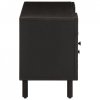 Szafka pod telewizor, czarna, 105x33x46 cm, lite drewno mango