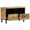 Szafka pod telewizor, 70x33x46 cm, lite drewno mango