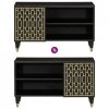 Szafka pod telewizor, 80x31,5x46 cm, lite drewno mango