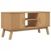 Szafka RTV OLDEN, brązowa, 114x43x57 cm, lite drewno sosnowe