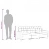 3-osobowa sofa, kremowa, 180 cm, tapicerowana tkaniną