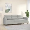 3-osobowa sofa, jasnoszary, 180 cm, tapicerowana mikrofibrą
