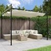 Pergola ze zwijanym dachem, kremowa, 295x292x230 cm