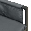 Ogrodowa sofa narożna, antracytowa, stal i textilene