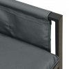 Ogrodowa sofa narożna, antracytowa, stal i textilene