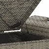 Ławka ogrodowa z poduszką, szara, 116x46x57 cm, polirattan