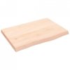 Półka, 60x40x(2-4) cm, surowe lite drewno dębowe