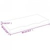 Półka, 80x40x(2-6) cm, surowe lite drewno dębowe