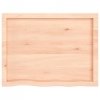 Półka, 80x60x(2-6) cm, surowe lite drewno dębowe