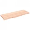 Półka, 100x40x(2-4) cm, surowe lite drewno dębowe
