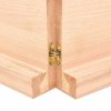 Półka, 120x60x(2-6) cm, surowe lite drewno dębowe