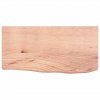 Półka, brązowa, 60x30x(2-6) cm, lakierowane lite drewno dębowe