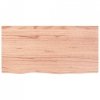 Półka, brązowa, 80x40x(2-6) cm, lakierowane lite drewno dębowe