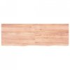 Półka, brązowa, 180x60x(2-4) cm, lakierowane lite drewno dębowe