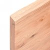 Półka, brązowa, 180x60x(2-4) cm, lakierowane lite drewno dębowe