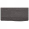 Półka, ciemnobrązowa, 60x30x(2-4) cm, wykończone drewno dębowe