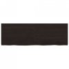 Półka, ciemnobrązowa, 120x40x(2-4) cm, wykończone drewno dębowe