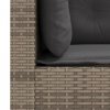 3-osobowa sofa ogrodowa z poduszkami, szara, polirattan