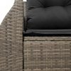 Sofa ogrodowa z poduszkami, 2-osobowa, szara, polirattan