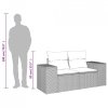 Sofa ogrodowa z poduszkami, 2-osobowa, brązowa, polirattan