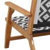 Ławka ogrodowa  Czarna i Biała 122x76x73,5 cm Lite drewno akacjowe