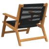 Krzesła ogrodowe  2 szt. Czarne 67x77x73 cm Lite drewno akacjowe