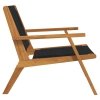 Krzesła ogrodowe  2 szt. Czarne 67x77x73 cm Lite drewno akacjowe