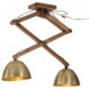 Lampa sufitowa, 25 W, antyczny mosiądz, 29x18x85 cm, E27