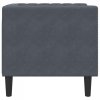 Fotel Chesterfield, ciemnoszary, tapicerowany aksamitem