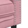 Fotel Chesterfield, różowy, tapicerowany aksamitem