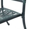Krzesła ogrodowe 2 szt., zielone, odlewane aluminium