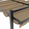 Altana ogrodowa ze zwijanym dachem, taupe, 3x3 m, aluminium