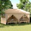 Namiot imprezowy typu pop-up z 4 ściankami, beżowy