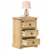 Szafka nocna Corona, 45x35x64 cm, lite drewno sosnowe