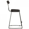 Hokery barowe 2 szt. Czarny 49x43x79 cm Drewno lite Mango
