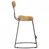Hokery barowe 2 szt. 49x43x79 cm Drewno lite Mango