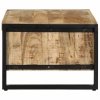 Stolik kawowy, 90x50x36 cm, surowe lite drewno mango