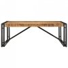 Stolik kawowy 100x100x35 cm lite drewno surowe mango