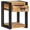 Szafki nocne 2 szt. 40x35x50 cm Drewno lite surowe Mango