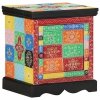 Szafka nocna wielokolorowa 40x35x45 cm lite drewno mango