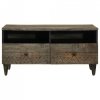Stolik kawowy Jasnoszary 80x54x40 cm Drewno lite Mango